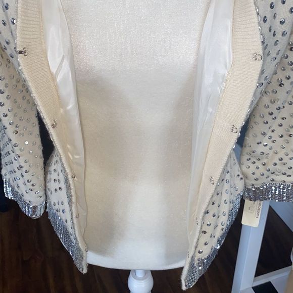 An Original Milly Of New York Silver Sequence Cardigan - Picture 7 of 13